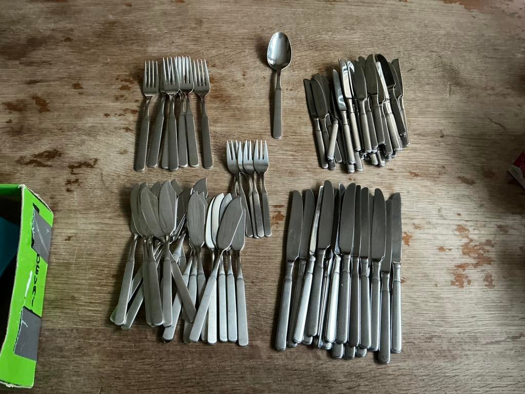 Monza bestek, Huis en Inrichting, Keuken | Bestek, Gebruikt, Los bestek, Rvs of Chroom, Ophalen of Verzenden