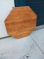 Massief eiken houten tafelblad. Incl eiken tafelpoot., Ophalen, Gebruikt, Eikenhout, 50 tot 100 cm