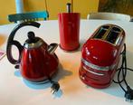 Rood rode waterkoker broodrooster Wesco KitchenAid rolhouder, Ophalen of Verzenden, Zo goed als nieuw