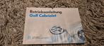 Volkswagen Golf Cabriolet handleiding Duits 1991, Ophalen of Verzenden