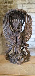 Houtsnijwerk Bali. Vishnu, Antiek en Kunst, Ophalen of Verzenden