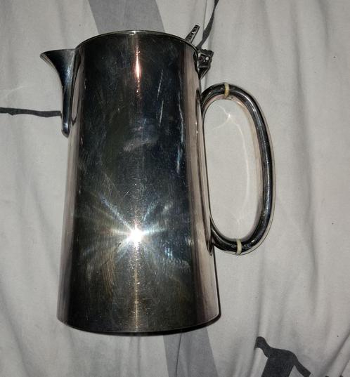 Oude art deco Verzilverde thee / Koffie kan, Antiek en Kunst, Antiek | Servies los, Ophalen of Verzenden