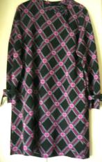 WINTER SALE ;zwart.paars  TRICOT JURK maat 46 SOPHIA PERLA, Verzenden, Zwart, Maat 46/48 (XL) of groter, Zo goed als nieuw