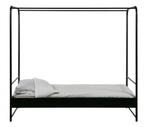 VT Wonen Hemelbed Zwart Metaal 90x200 staal, Huis en Inrichting, Ophalen, 90 cm, Eenpersoons, Zo goed als nieuw