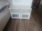 2x Ikea Nachtkastjes - Wit, Huis en Inrichting, Gebruikt, Minder dan 45 cm, Ophalen of Verzenden, Minder dan 55 cm
