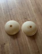 Mooie 2x dezelfde glazen kapjes voor plafondlamp., Huis en Inrichting, Lampen | Lampenkappen, Ophalen of Verzenden, Zo goed als nieuw