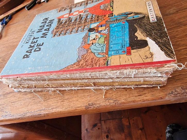5 x oude kuifje, allen herdruk en gebruikte staat, Boeken, Stripboeken, Zo goed als nieuw, Eén stripboek, Ophalen of Verzenden