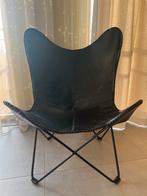 Lederen Vlinderstoel met Metalen Frame, Ophalen, 75 tot 100 cm, 50 tot 75 cm