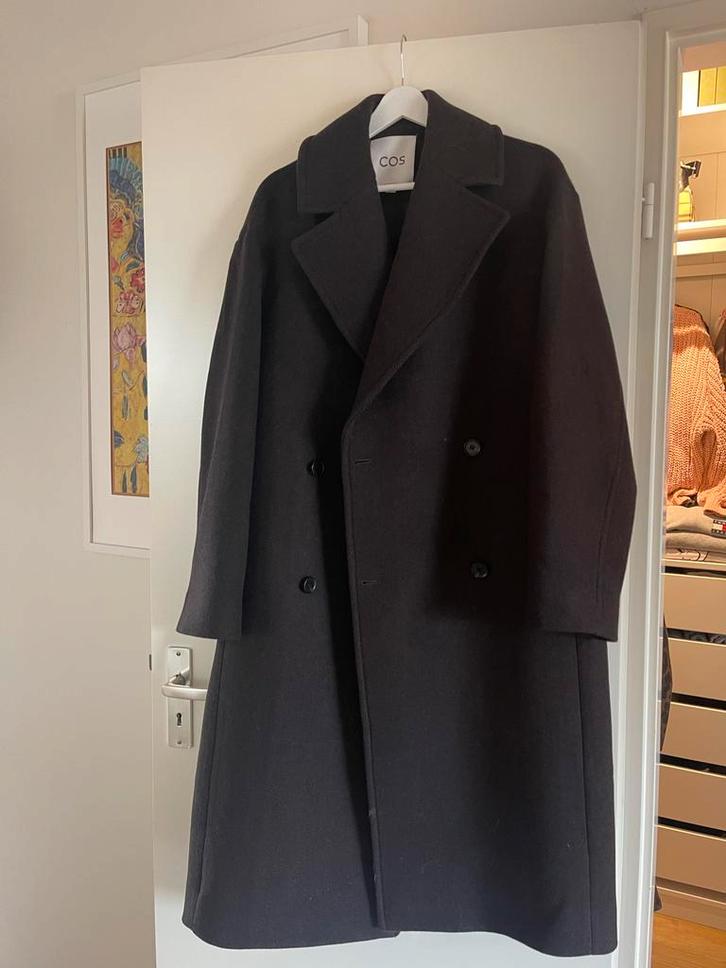 COS wollen jas - Zo goed als nieuw!, Kleding | Dames, Jassen | Winter, Zo goed als nieuw, Maat 36 (S), Bruin, Ophalen of Verzenden