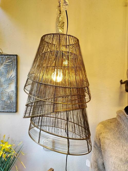 PTMD hanglamp Ashter messing - assymetrisch - apart, Huis en Inrichting, Lampen | Hanglampen, Nieuw, Metaal, Ophalen of Verzenden