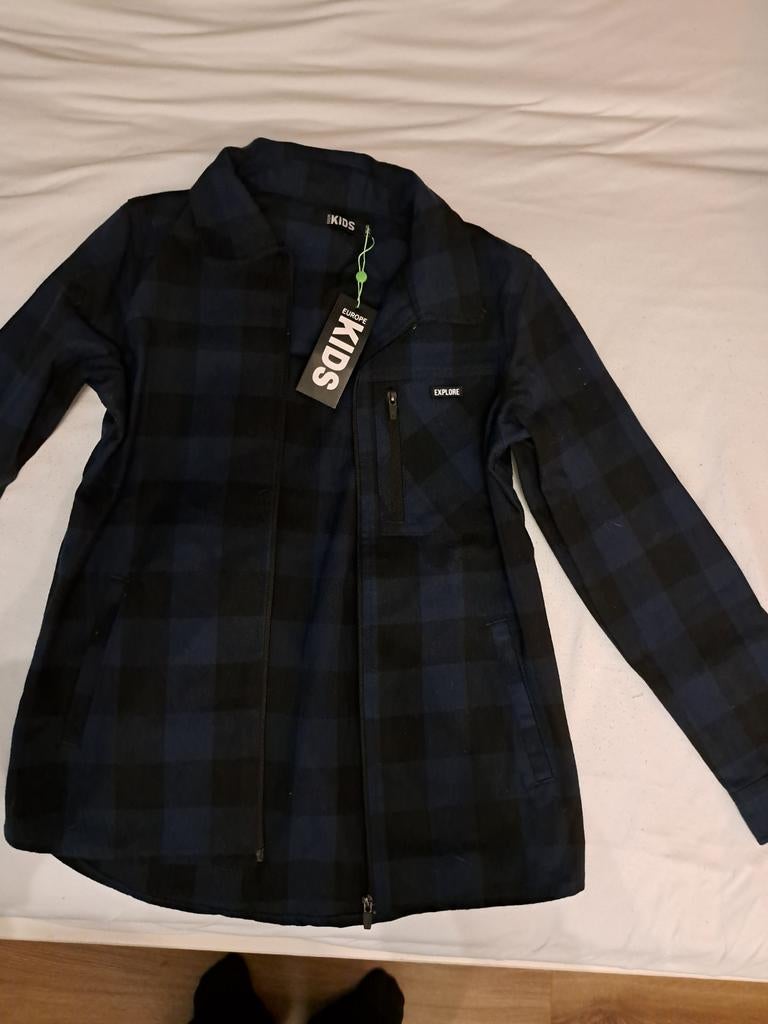 Overhemd Blauw/zwart maat 158/164, Ophalen, Terstal, Overige typen, Nieuw