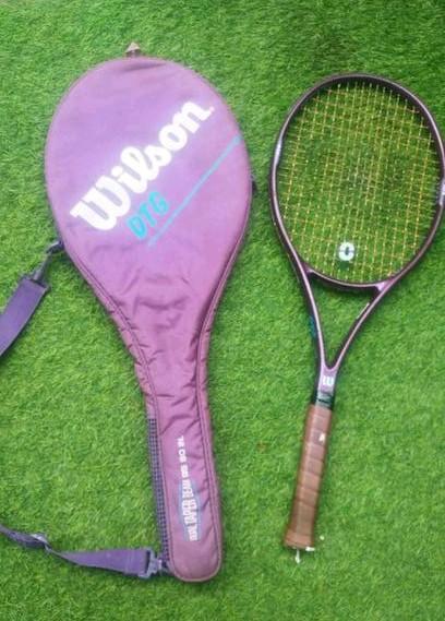 Wilson DTG Dual Taper Graphite 95 PWS Series L2 paars metall, Sport en Fitness, Tennis, Gebruikt, Racket, Wilson, L2, Ophalen of Verzenden