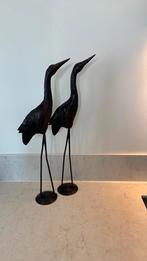 Twee bronzen reigers, 60 cm, Ophalen of Verzenden