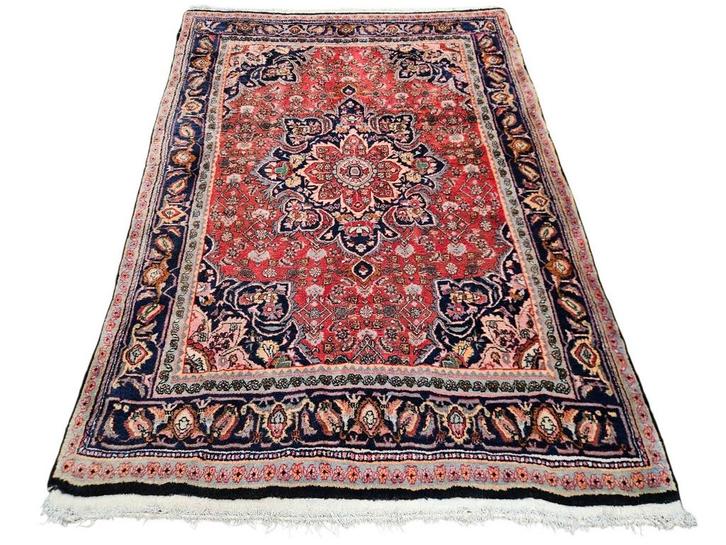 Handgeknoopt Perzisch wol Bidjar tapijt medallion 135x195cm, Huis en Inrichting, Stoffering | Tapijten en Kleden, Gebruikt, 100 tot 150 cm