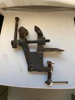 Oude Stalen Bankschroef - Werkt Nog Prima!, Ophalen of Verzenden, Gebruikt