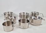 7 x Vintage Gero Zilmeta Dick Simonis pannenset Dutch design, Huis en Inrichting, Keuken | Potten en Pannen, N, Pannenset, Ophalen of Verzenden