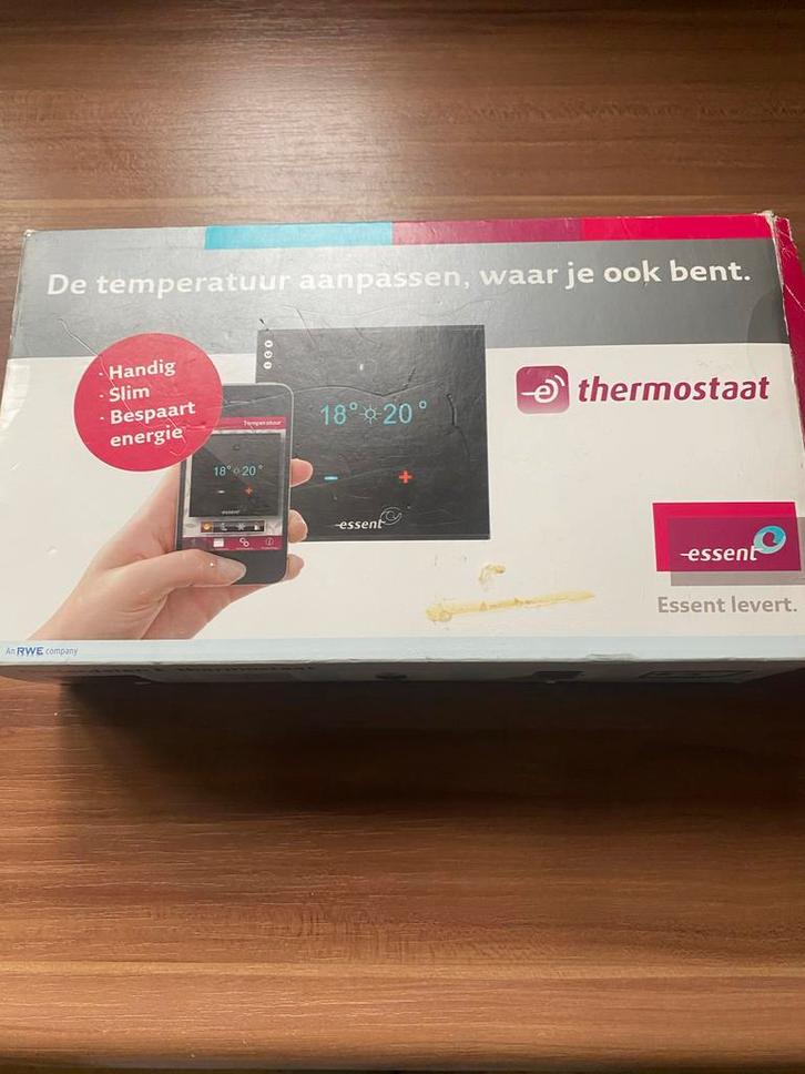 Witte nieuwe Thermostaat - Slimme Bediening, Doe-het-zelf en Verbouw, Thermostaten, Zo goed als nieuw, Slimme thermostaat, Ophalen of Verzenden