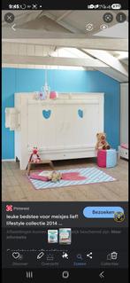 Leuke bedstee met hartjes van Leen Bakker, Kindermeubels, 90 cm, Eenpersoons, Wit