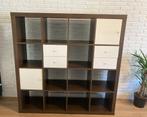 Kallax kast ikea 16 vaks vakkenkast donker bruin, Huis en Inrichting, Kasten | Boekenkasten, Ophalen, Gebruikt, 100 tot 150 cm