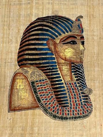 Papyrus schildering – Egyptische Farao beschikbaar voor biedingen