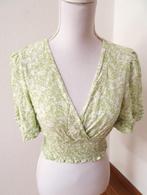 J88 PULL & BEAR nieuwe korte blouse top groen S 36, Nieuw, Ophalen of Verzenden, Korte mouw, Groen