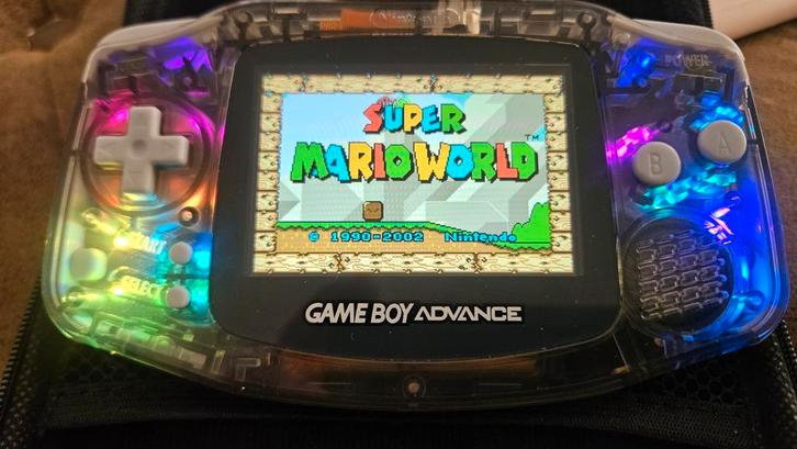 Gameboy Advance (ips), Spelcomputers en Games, Spelcomputers | Nintendo Game Boy, Zo goed als nieuw, Game Boy Advance, Ophalen of Verzenden