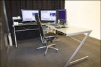 buro burau hoekbureau disign stoel glas en aluminium, Huis en Inrichting, Bureaus, Ophalen, Zo goed als nieuw, Bureau