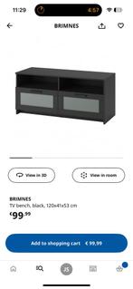 Ikea Brimnes TV bench white, Huis en Inrichting, Kasten | Televisiemeubels, Ophalen, Gebruikt, 100 tot 150 cm, Minder dan 100 cm