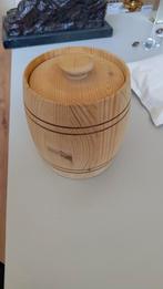 17 houten tonnetjes met deksel., Hobby en Vrije tijd, Ophalen of Verzenden, Zo goed als nieuw, Materiaal