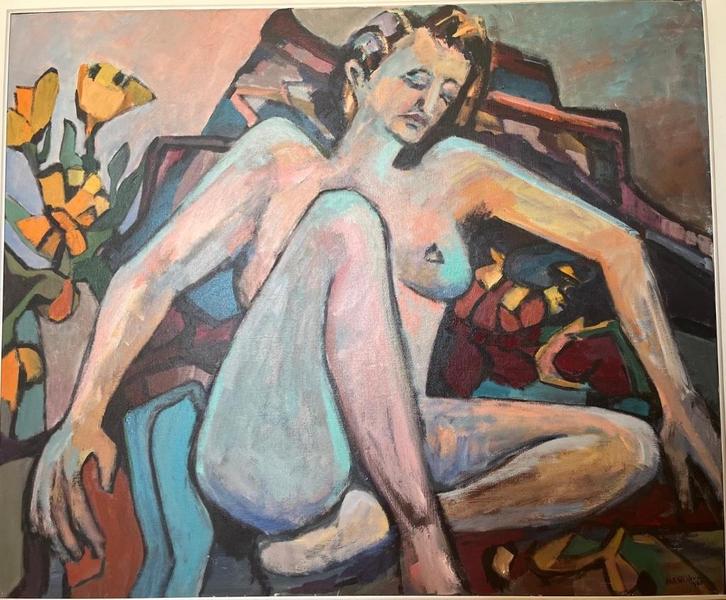 Maya Wildevuur, Karin, doek uit 1988, 100 x 120, Antiek en Kunst, Kunst | Schilderijen | Abstract, Ophalen