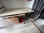 Retro Uitschuifbare Keukentafel - Compact & Praktisch!, Gebruikt, 75 cm of meer, Overige typen, Minder dan 100 cm