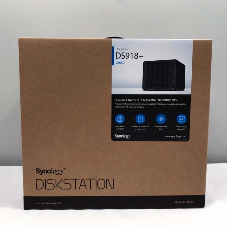 Synology DS918+ NAS – 4-bay, Computers en Software, NAS, Zo goed als nieuw, Ophalen of Verzenden