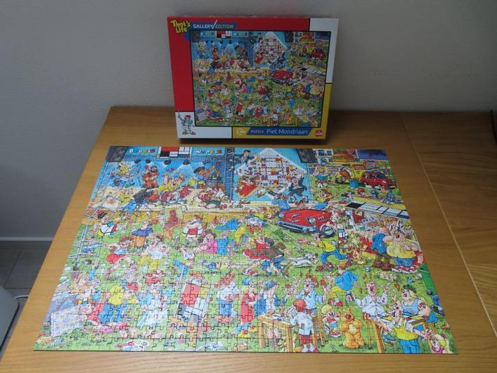 LEGPUZZEL, PIET MONDRAAN (GOLIATH, 1000 STUKJES), Hobby en Vrije tijd, Denksport en Puzzels, Zo goed als nieuw, Legpuzzel, 500 t/m 1500 stukjes