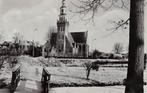 Haastrecht Gezicht op met N.H. Kerk Bushalte met bus, 1940 tot 1960, Zuid-Holland, Ongelopen, Verzenden