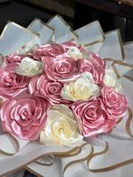 Satijnen rozen bouquet, Ophalen of Verzenden, Nieuw, Binnen