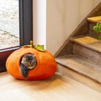KARMA CAT Pompoengrot / Kattenmand / Kattenbed Oranje -55%!, Dieren en Toebehoren, Ophalen of Verzenden, Nieuw, Wol