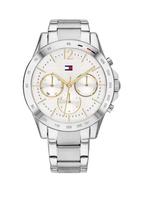Tommy Hilfiger horloge, Ophalen of Verzenden, Zo goed als nieuw, Zilver, Staal
