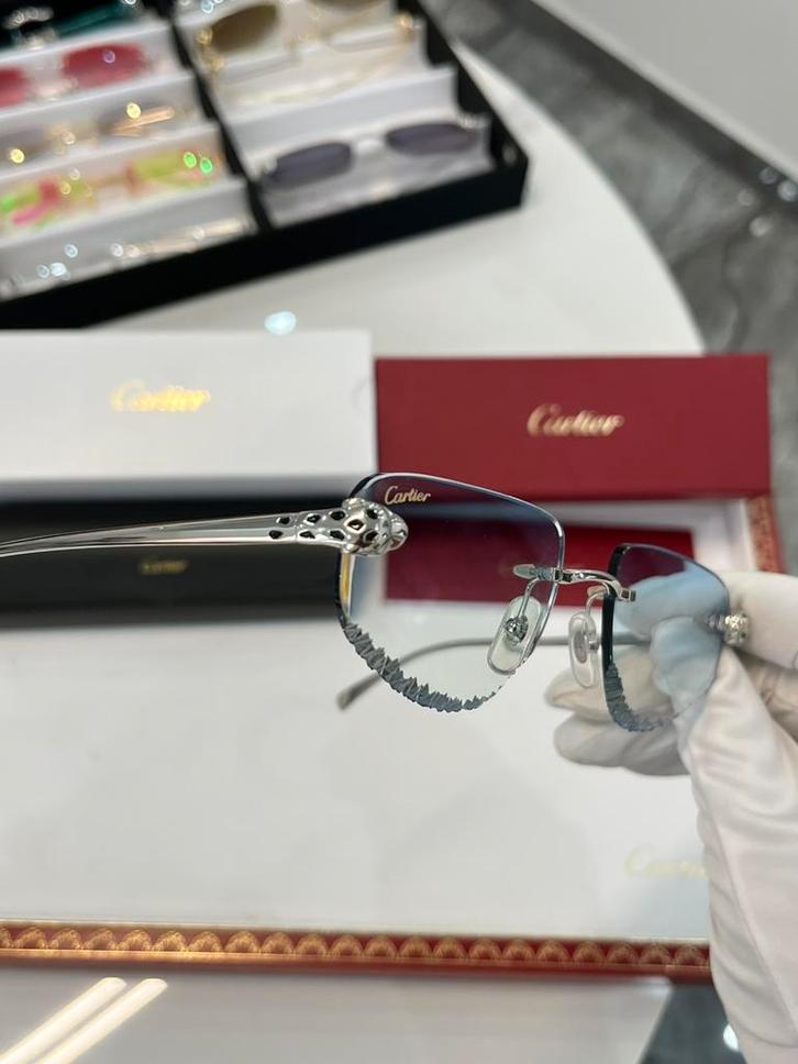 Cartier Piccadilly – Silver Blue Gradient Diamond Cut, Sieraden, Tassen en Uiterlijk, Zonnebrillen en Brillen | Heren, Zo goed als nieuw