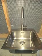 Spoelbak met kraan, Huis en Inrichting, Keuken | Keukenelementen, Ophalen, Gebruikt, 50 tot 100 cm, Minder dan 100 cm