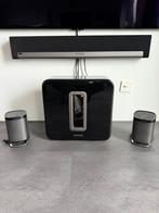 NW in doos Sonos Home Cinema Set (Playbar, Sub & 2x Play:1), 70 watt of meer, Zo goed als nieuw, 3.1-systeem, Overige spelers