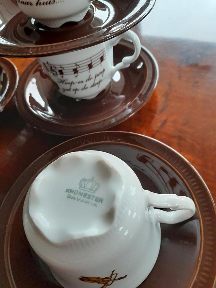Vintage Kronester Bavaria Kop en Schotels (6 stuks), Huis en Inrichting, Keuken | Servies, Ophalen