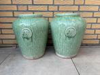 2 stuks Riviera Maison Ginger vintage bloempot groen, Tuin en Terras, Bloempotten, Ophalen, Zo goed als nieuw