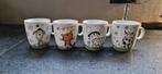 4 kopjes met dieren, SIAKI, Ophalen of Verzenden, Zo goed als nieuw, Overige stijlen, Kop(pen) en/of Schotel(s)