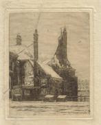 Pieter A. H. Hofman ets "Stadsgezicht Stadspoort i d Sneeuw", Antiek en Kunst, Ophalen