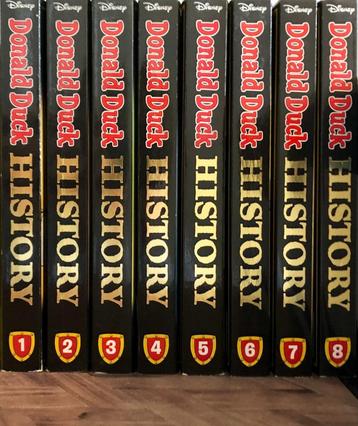 Prachtige complete set Donald Duck History pockets 1 t/m 8! beschikbaar voor biedingen