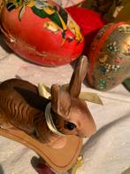 #pasen Oude Vintage Paashaas op wielen, Gebruikt, T, Ophalen of Verzenden, N