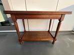 Lage massief eikenhouten sidetable 2 laags 80 cm br 63cm h, Huis en Inrichting, Tafels | Sidetables, Ophalen, 50 tot 100 cm, Eikenhout