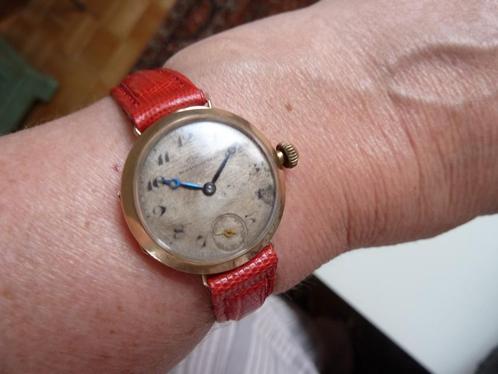 IWC Schaffhausen, jaren '20, 14 kt goud + seconde, no 84297, Sieraden, Tassen en Uiterlijk, Horloges | Heren, Gebruikt, Polshorloge
