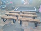 Bielzen buiten bankjes, Tuin en Terras, Ophalen of Verzenden, Zo goed als nieuw, Hout