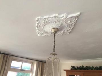 Nr11) prachtig gips ovale ornament rozet handmade oldlook  beschikbaar voor biedingen